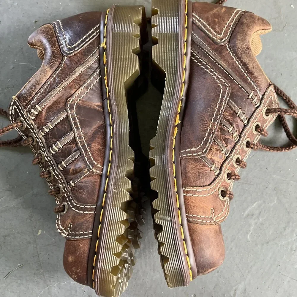 Dr. Martens Keith Chucky Distressed Leather Men's Shoes Brown UK 6 US 7 Docs